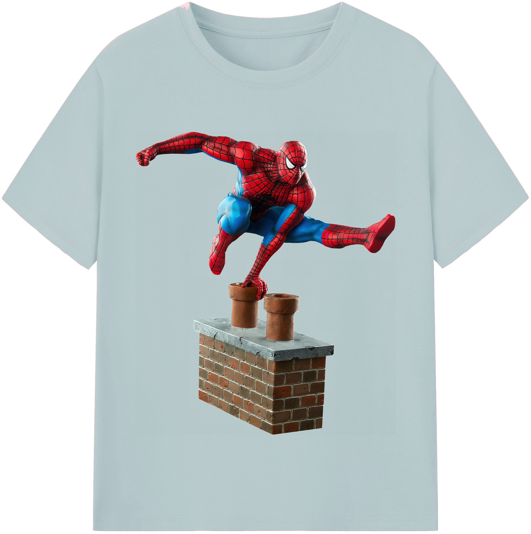（画像用） Spider Man スパイダーマン 綿100％半袖Tシャツ（フロントプリント）